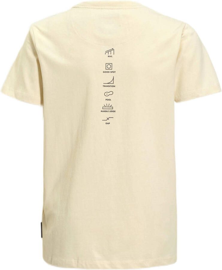 Me & My Monkey T-shirt met printopdruk beige