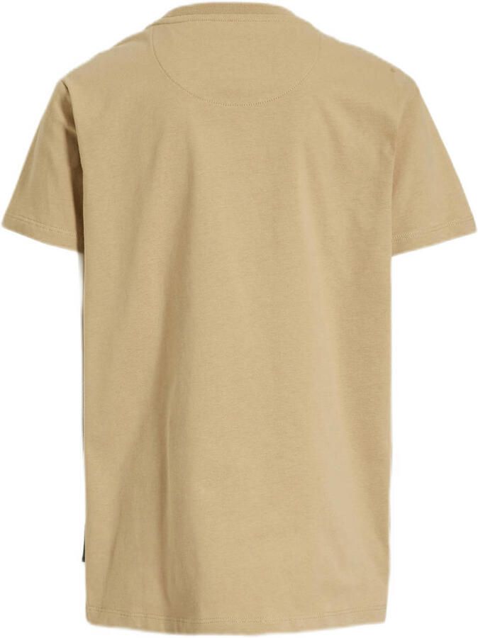 Me & My Monkey T-shirt Milos met printopdruk beige Jongens Katoen Ronde hals 104
