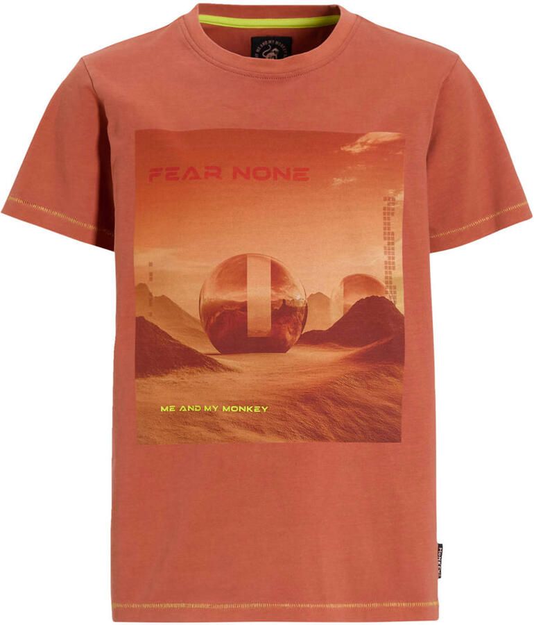 Me & My Monkey T-shirt oranje