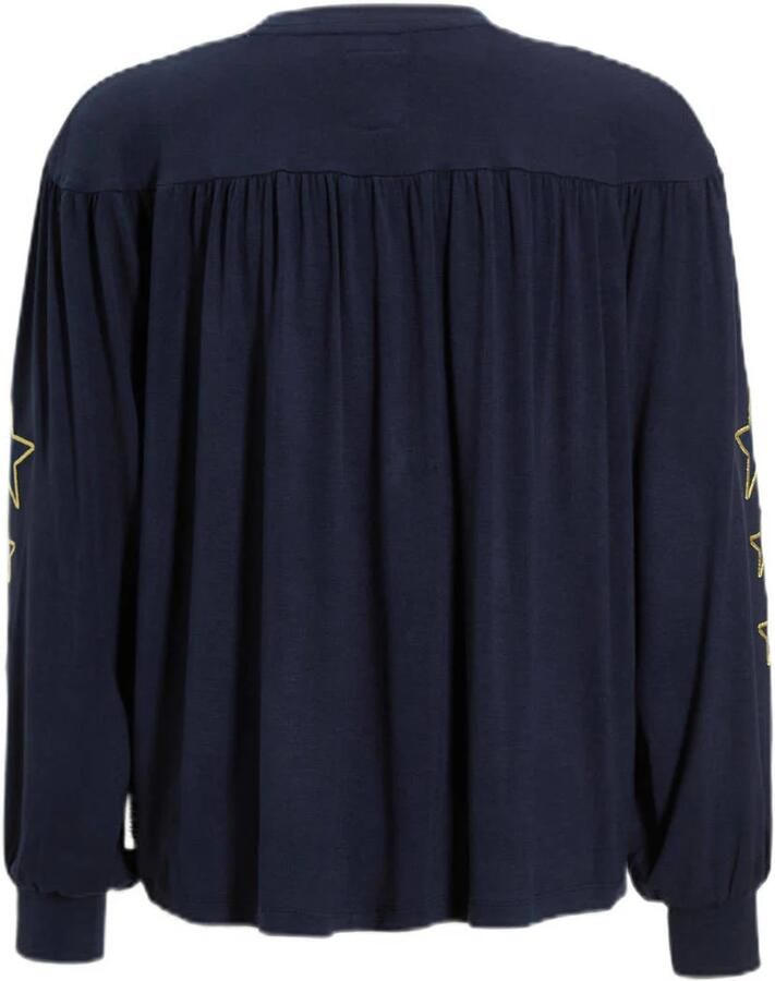 Me & My Monkey top met sterren donkerblauw