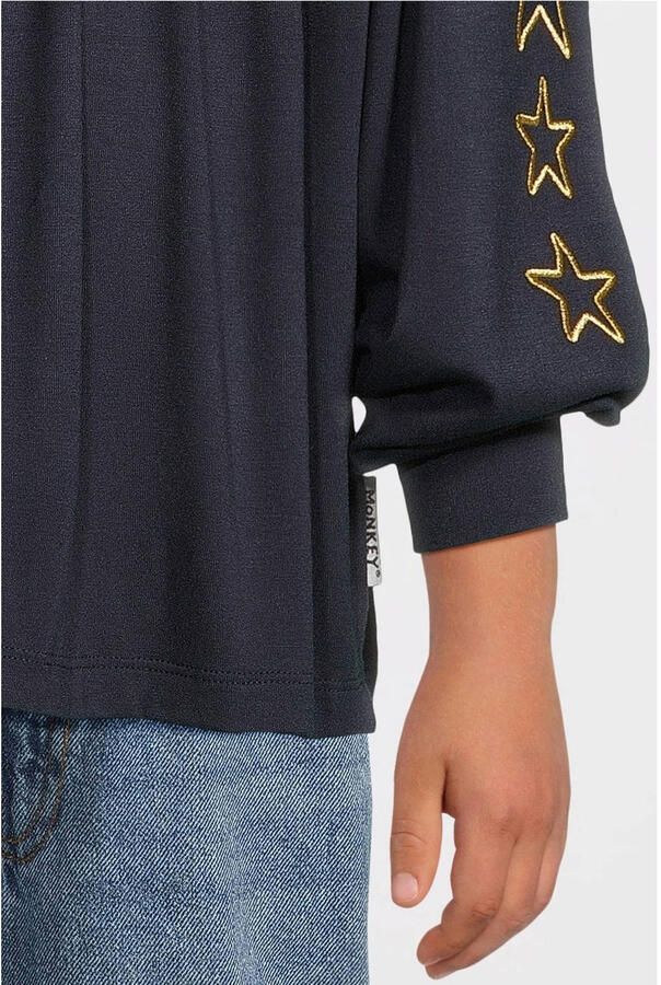 Me & My Monkey top met sterren donkerblauw - Foto 2