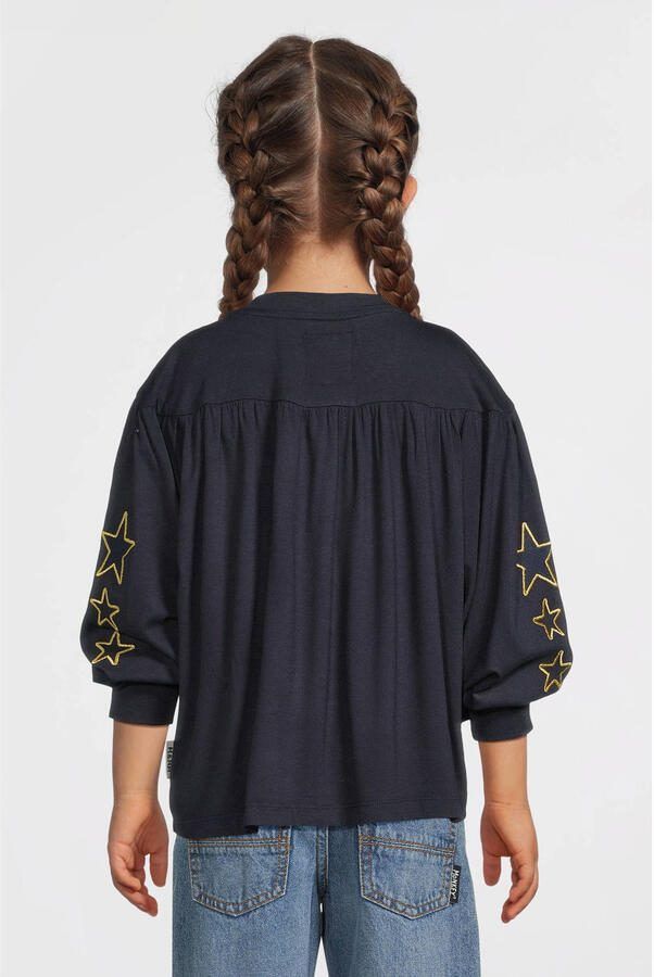 Me & My Monkey top met sterren donkerblauw - Foto 4