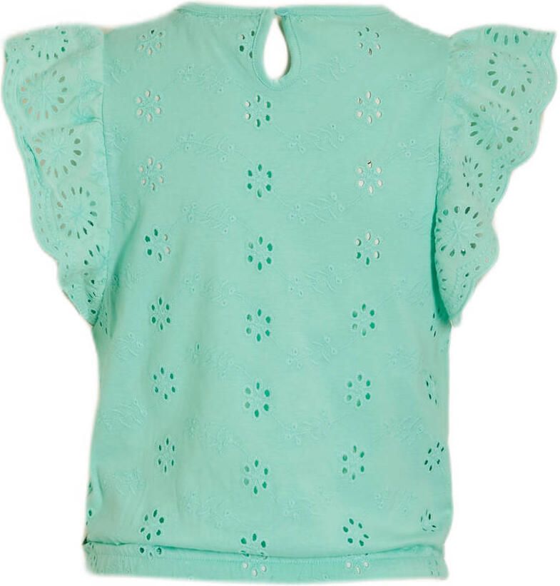 Me & My Monkey top Milly groen Meisjes Katoen Ronde hals Effen 116