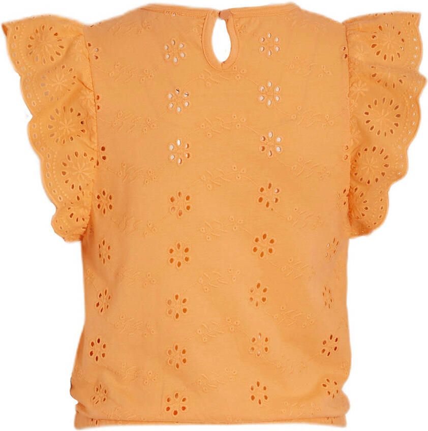 Me & My Monkey top Milly oranje Meisjes Katoen Ronde hals Effen 128
