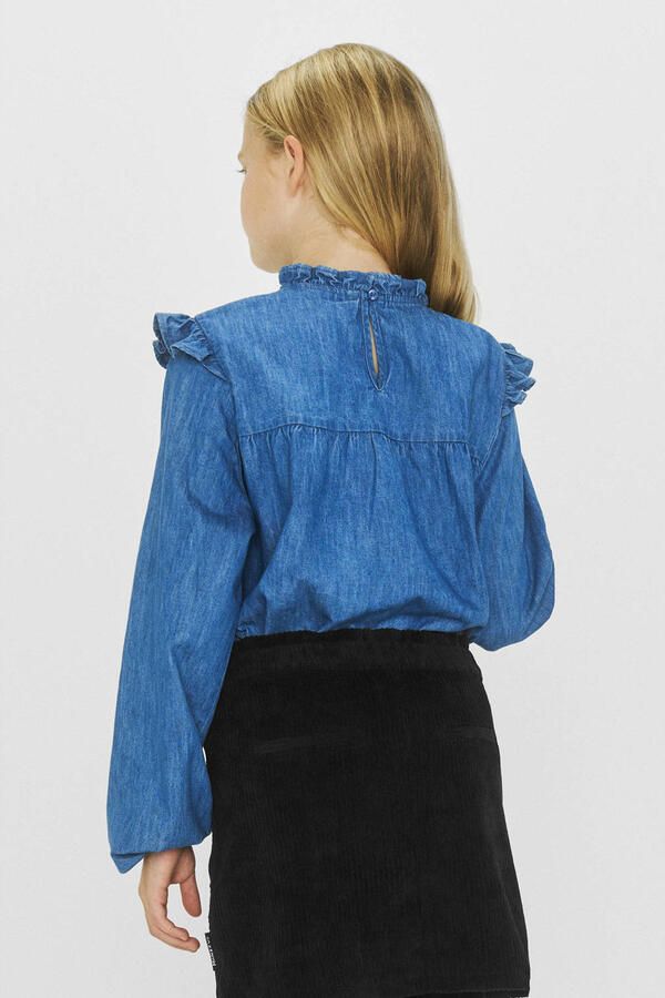 Me & My Monkey Top Roanne met borduursel blauw - Foto 3