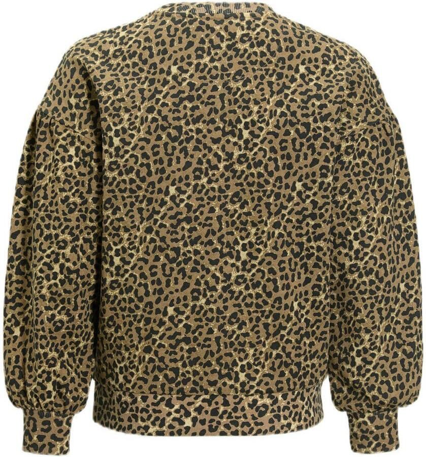 Me & My Monkey sweater met panterprint bruin