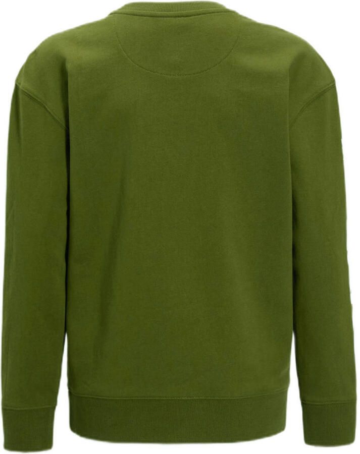 Me & My Monkey sweater met printopdruk khaki