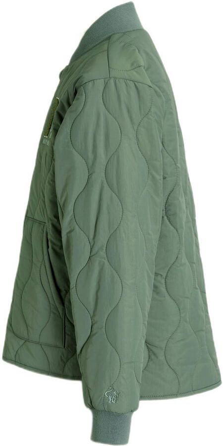 Me & My Monkey tussenjas Mea met printopdruk groen Meisjes Polyester Ronde hals 152