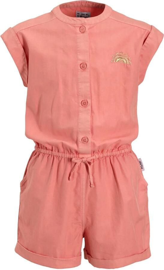 Me & My Monkey twill jumpsuit peach