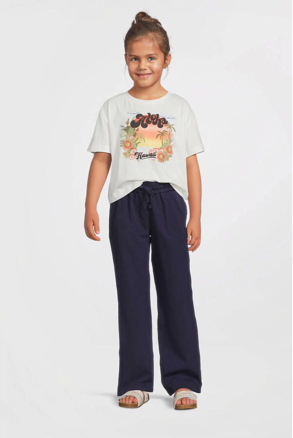 Me & My Monkey wide leg broek donkerblauw - Foto 3