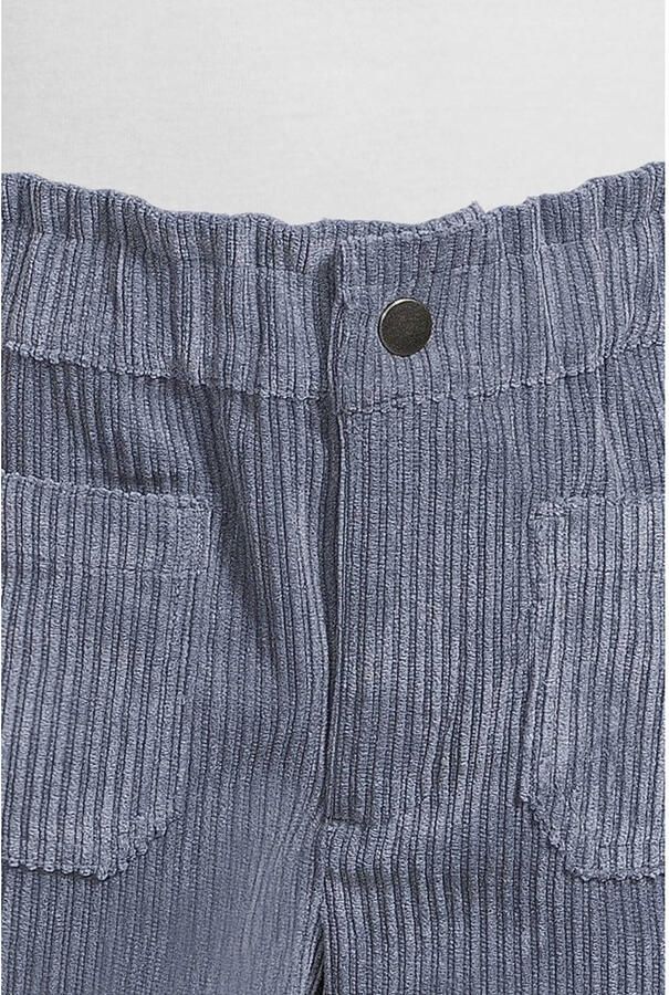 Me & My Monkey wide leg corduroy broek Raven blauw - Foto 2