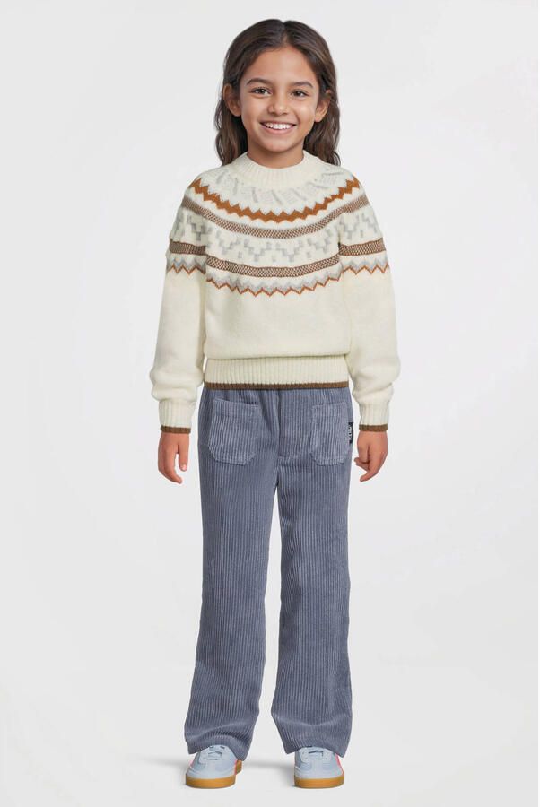 Me & My Monkey wide leg corduroy broek Raven blauw - Foto 4