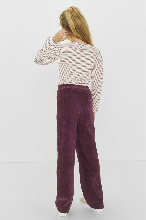 Me & My Monkey wide leg corduroy broek Raven rood - Foto 2