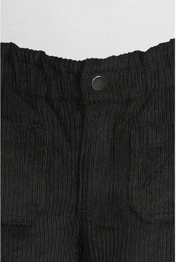 Me & My Monkey wide leg corduroy broek Raven zwart - Foto 2