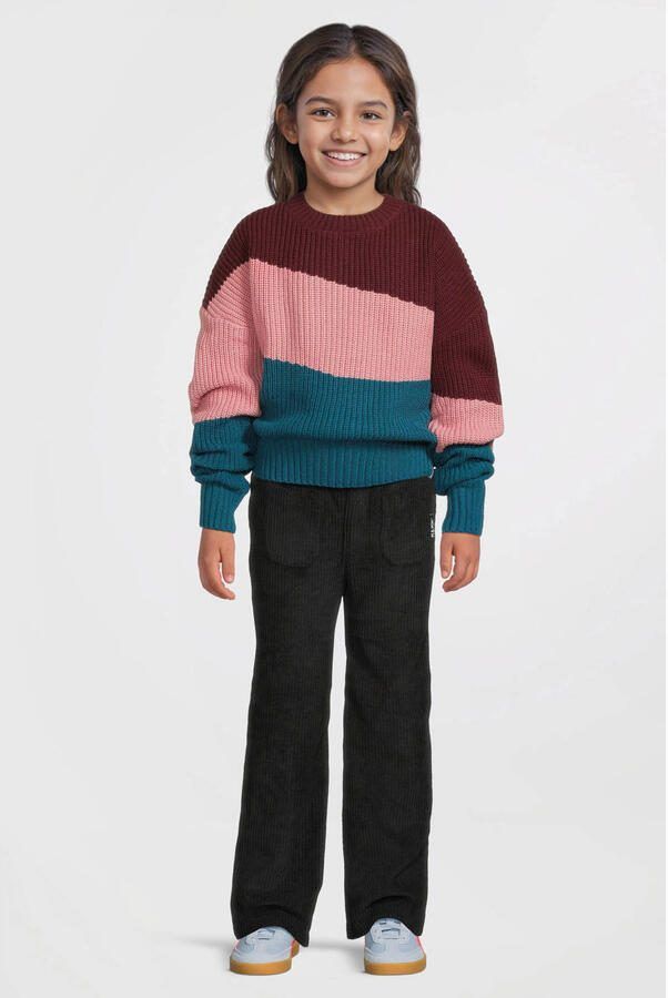 Me & My Monkey wide leg corduroy broek Raven zwart - Foto 4