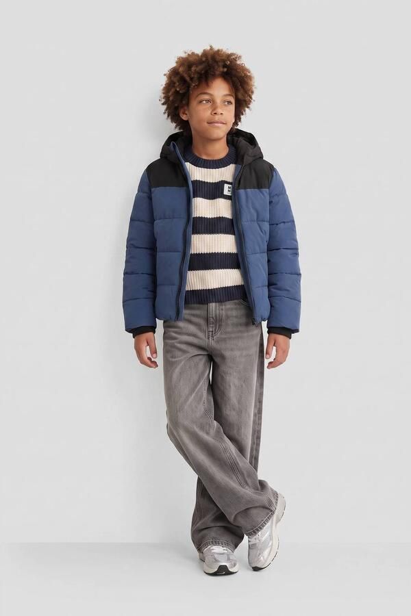 Me & My Monkey winterjas blauw zwart Jongens Polyester Capuchon Meerkleurig - Foto 2