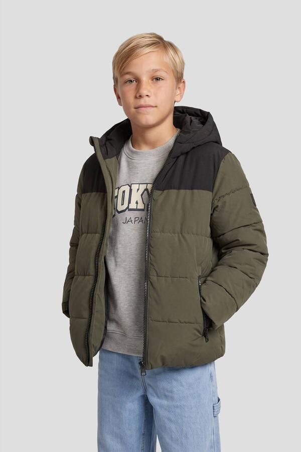 Me & My Monkey winterjas groen zwart