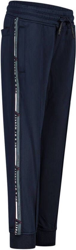 Me & My Monkey regular fit joggingbroek donkerblauw