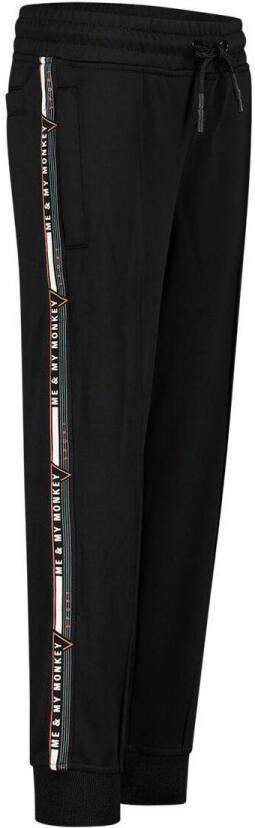 Me & My Monkey regular fit joggingbroek zwart