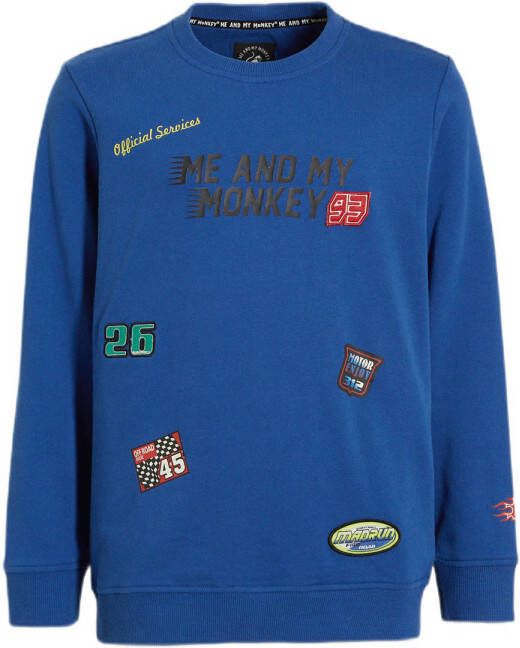 Me & My Monkey sweater Nando blauw Trui 116 | Trui van