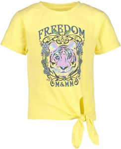 Me & My Monkey T-shirt met printopdruk geel