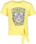Me & My Monkey T-shirt met printopdruk geel Meisjes Stretchkatoen Ronde hals 104-110 - Thumbnail 1