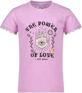 Me & My Monkey T-shirt met printopdruk roze