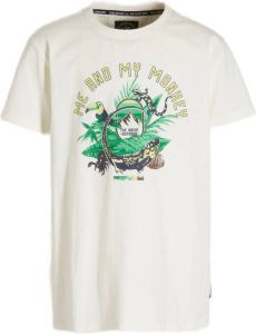 Me & My Monkey T-shirt Mink met printopdruk wit