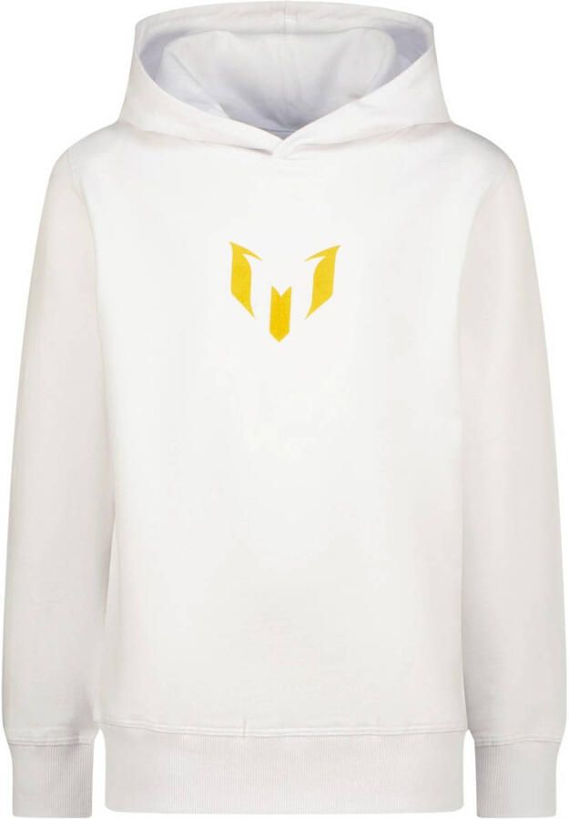 Messi hoodie met backprint wit