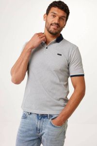 Mexx regular fit polo met all over print off white