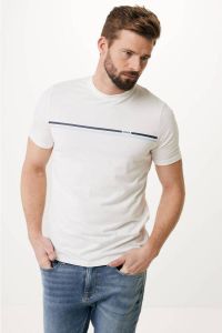 Mexx regular fit T-shirt met printopdruk off white