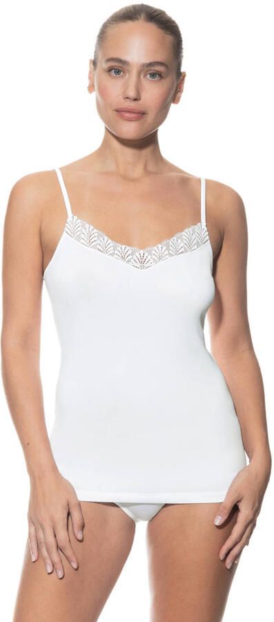 Mey Top met spaghettibandjes EMOTION ELEGANCE met geborduurde punt