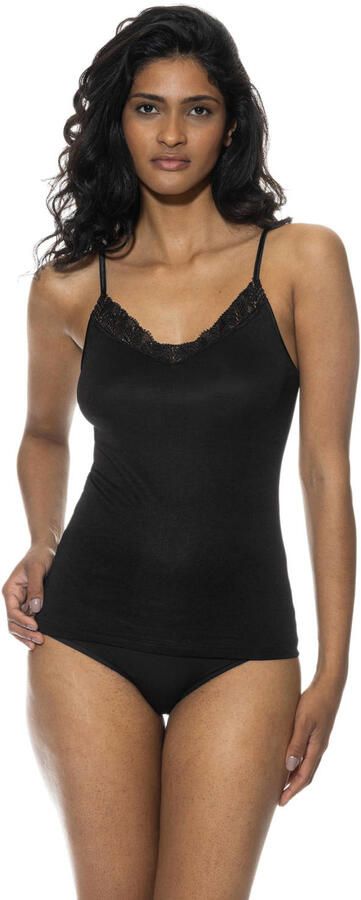Mey Top met spaghettibandjes EMOTION ELEGANCE met geborduurde punt