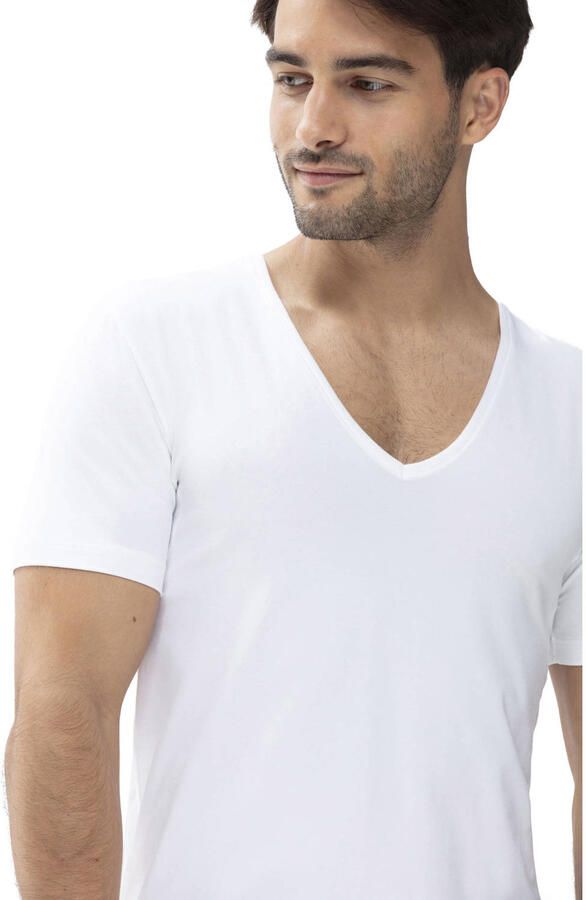 Mey Shirt voor eronder Dry Cotton Functional Korte mouw diepe V-hals single jersey met extra lange rug (1 stuk) - Foto 3