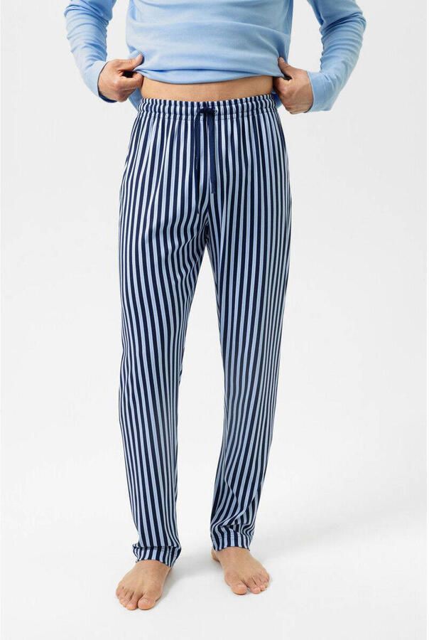 Mey pyjamabroek Graphic Stripes lichtblauw donkerblauw