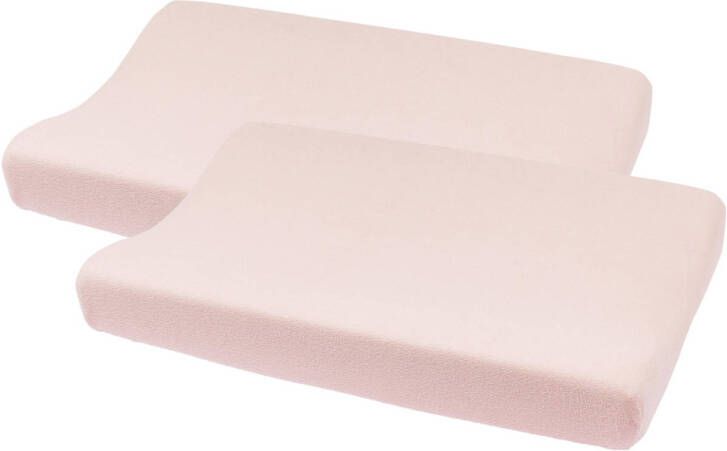 Meyco aankleedkussenhoes Basic Badstof set van 2 50x70 cm Soft Pink Roze