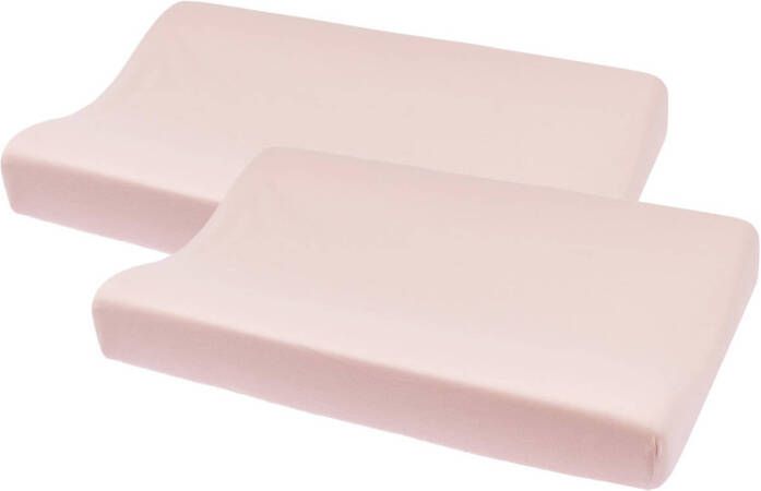 Meyco aankleedkussenhoes Basic Jersey 50x70 cm set van 2 Soft Pink Roze