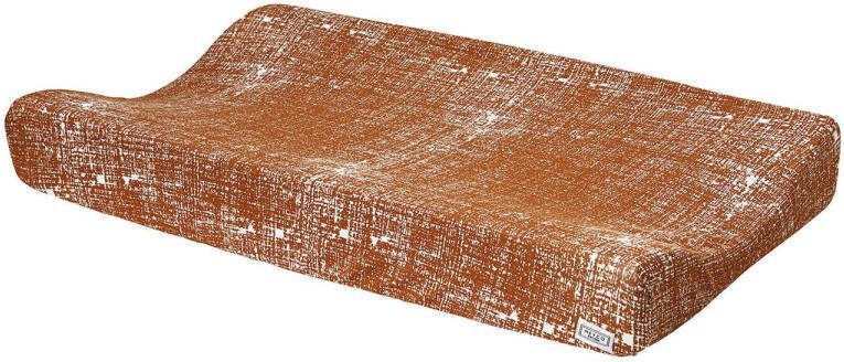 Meyco aankleedkussenhoes Fine lines camel Bruin | Aankleedkussenhoes van
