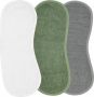 Meyco basic badstof spuugdoek schoudermodel set van 3 wit forest green grijs Mond- spuugdoekje Multi - Thumbnail 1