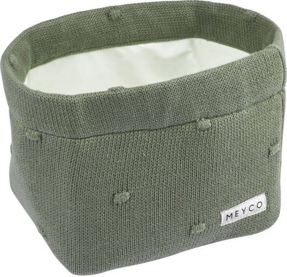 Meyco commode d Small Mini Knots Forest Green Accessoire Groen