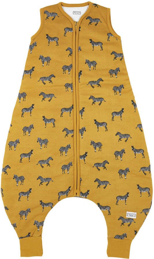 Meyco gevoerde baby slaapzak jumper Zebra animal honey gold