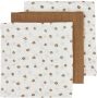 Meyco hydrofiele doek Mini Panther 70x70 cm set van 3 Toffee Hydrofiele luiers Bruin - Thumbnail 1