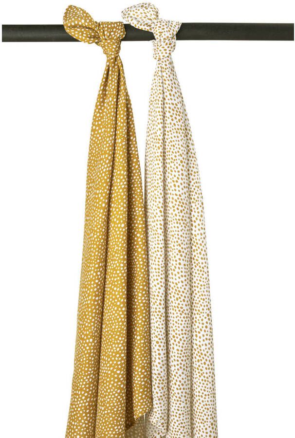 Meyco hydrofiele doek set van 2 Cheetah honey gold Hydrofiele luiers Goud