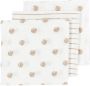 Meyco hydrofiele luier Dot Stripe set van 3 sand 70x70cm Hydrofiele luiers Wit - Thumbnail 1
