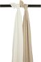 Meyco hydrofiele swaddle set van 2 Uni Offwhite Sand 120x120cm Hydrofiele luiers Ecru - Thumbnail 1
