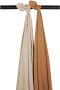 Meyco hydrofiele swaddle set van 2 Uni Sand Toffee 120x120cm - Thumbnail 1