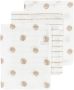 Meyco hydrofiele washandjes 20x17cm set van 3 Dot Stripe Sand Beige - Thumbnail 1