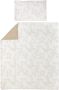 Meyco katoenen dekbedovertrek baby (100x135 cm) Beige Blad - Thumbnail 1