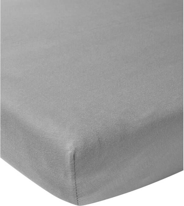 Meyco katoenen jersey hoeslaken 90x200 grijs Effen