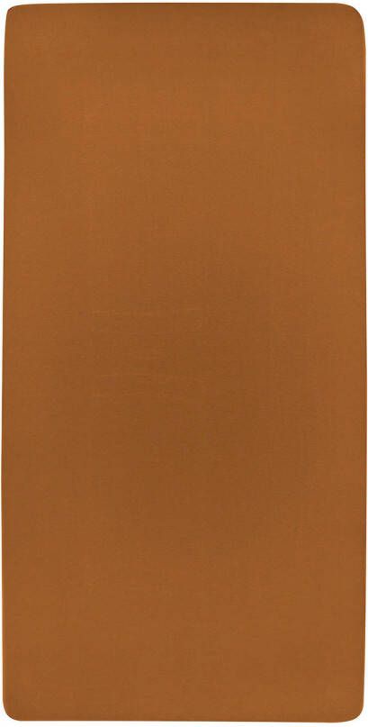Meyco katoenen jersey hoeslaken ledikant 60x120 cm camel Bruin